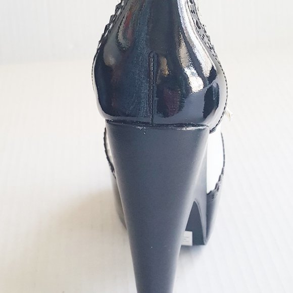 T.U.K PLATFORM HEELS Sz 10 NWT Leather 6.5" *HOT* - Picture 4 of 8